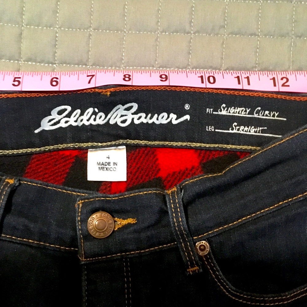 Eddie Bauer fleece lined jeans 4p